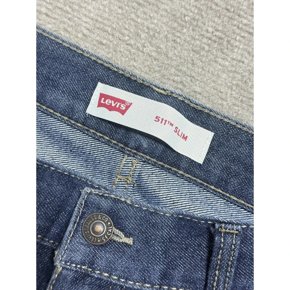 Levis‎ 511 Jeans Youth 20 Regular Blue Slim Fit Denim Straight Leg W30 L30